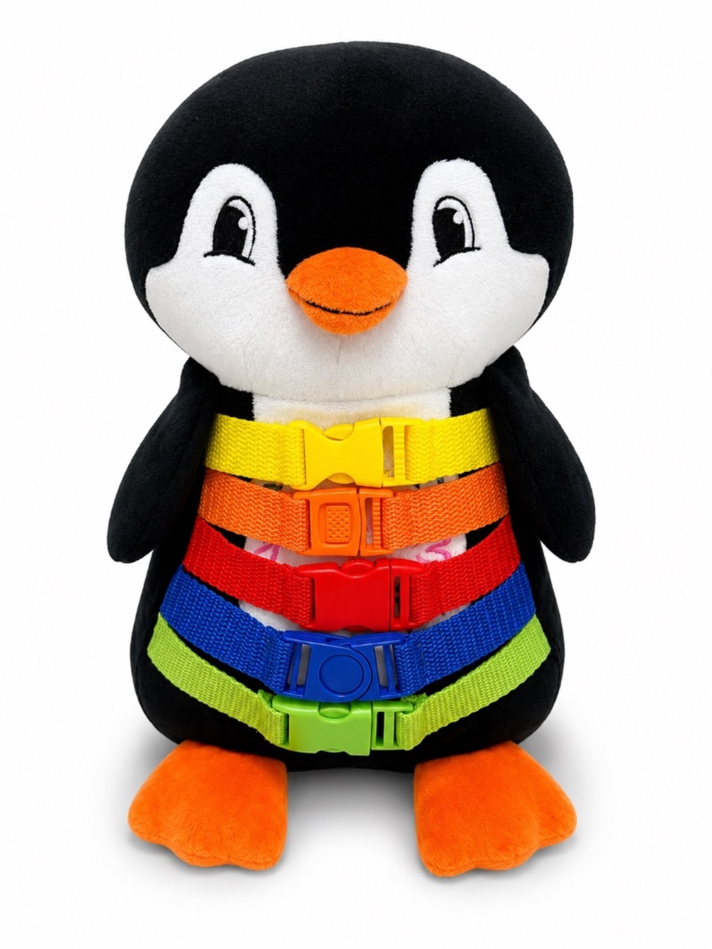 Buckle Toys Blizzard Penguin Montessori Activity Plush Buckle Learning Toy